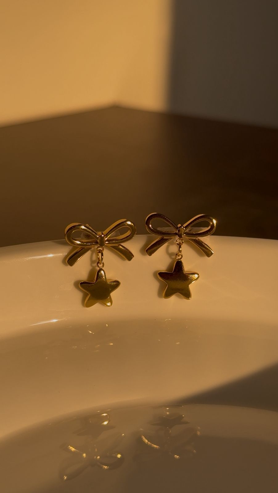 Star Bow Drop Earrings ๐โญ