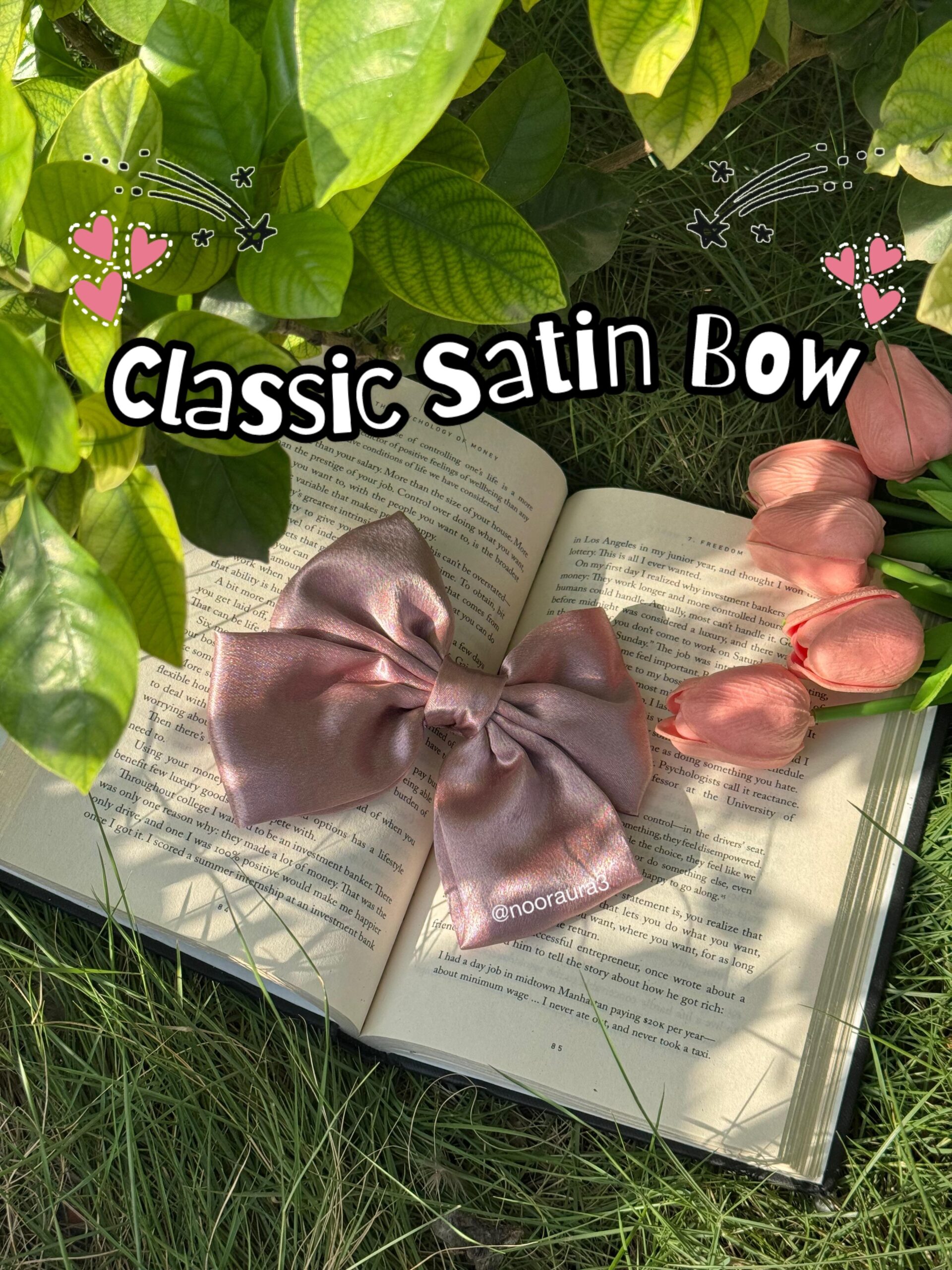 Hand-Stitched Satin Bow Hair Clip ๐โจ - Image 5