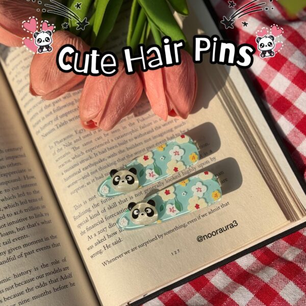 Cute Panda Hair Pin Set 🐼💖