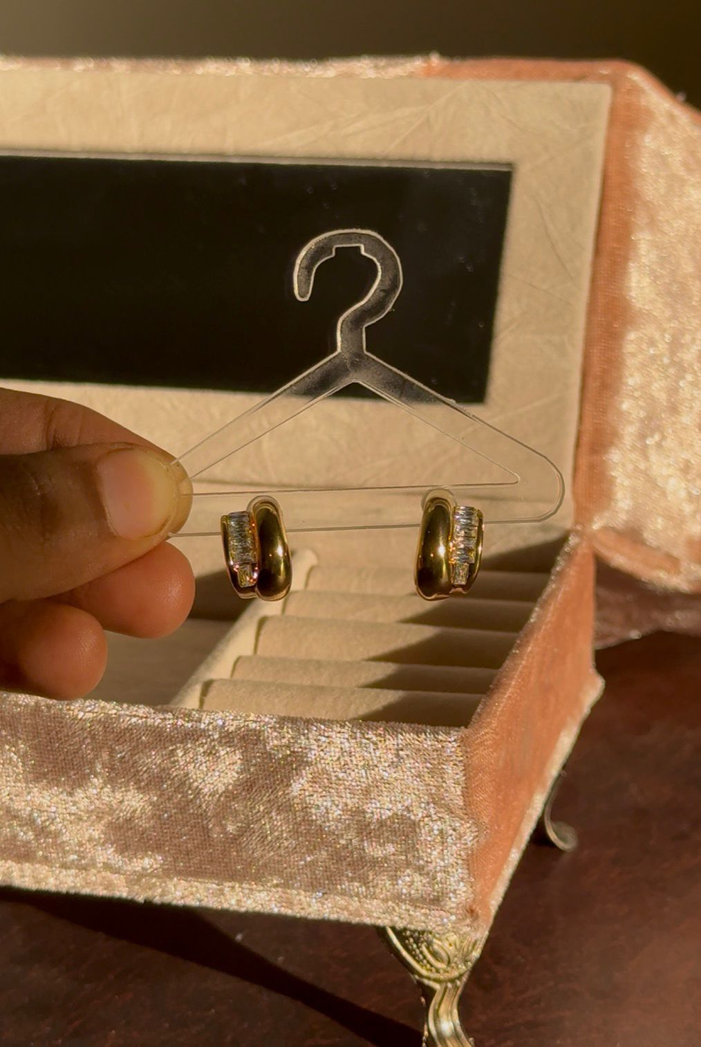 Golden Glow Hoops ✨