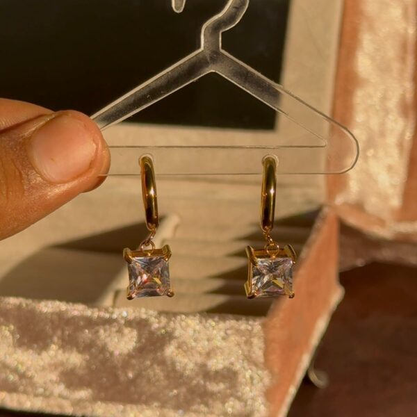 Crystal Drop Hoops ✨