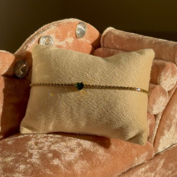 Green Heart Sparkle Bracelet 💚✨
